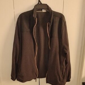 STARTER Men's Brown Full-Zip Jacket with Contrast Trim